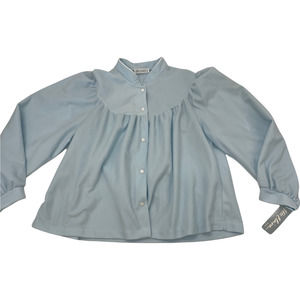 Vintage Miss Elaine Women's Flannel Dressing Jacket Size M Short Robe Unlined